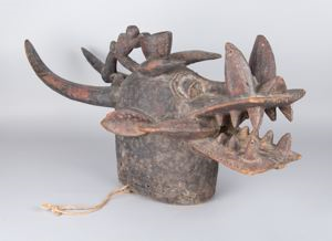 Image of Funeral Head Helmet Mask, “Firespitter” (Kponyungo)