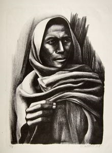 Muchacha con Rebozo (Girl with Shawl), shops 2001